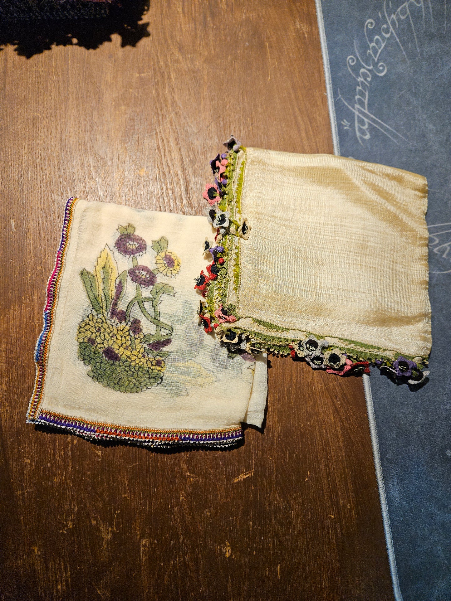 İğne Oyalı Yazma 2 Adet İpek ioy005