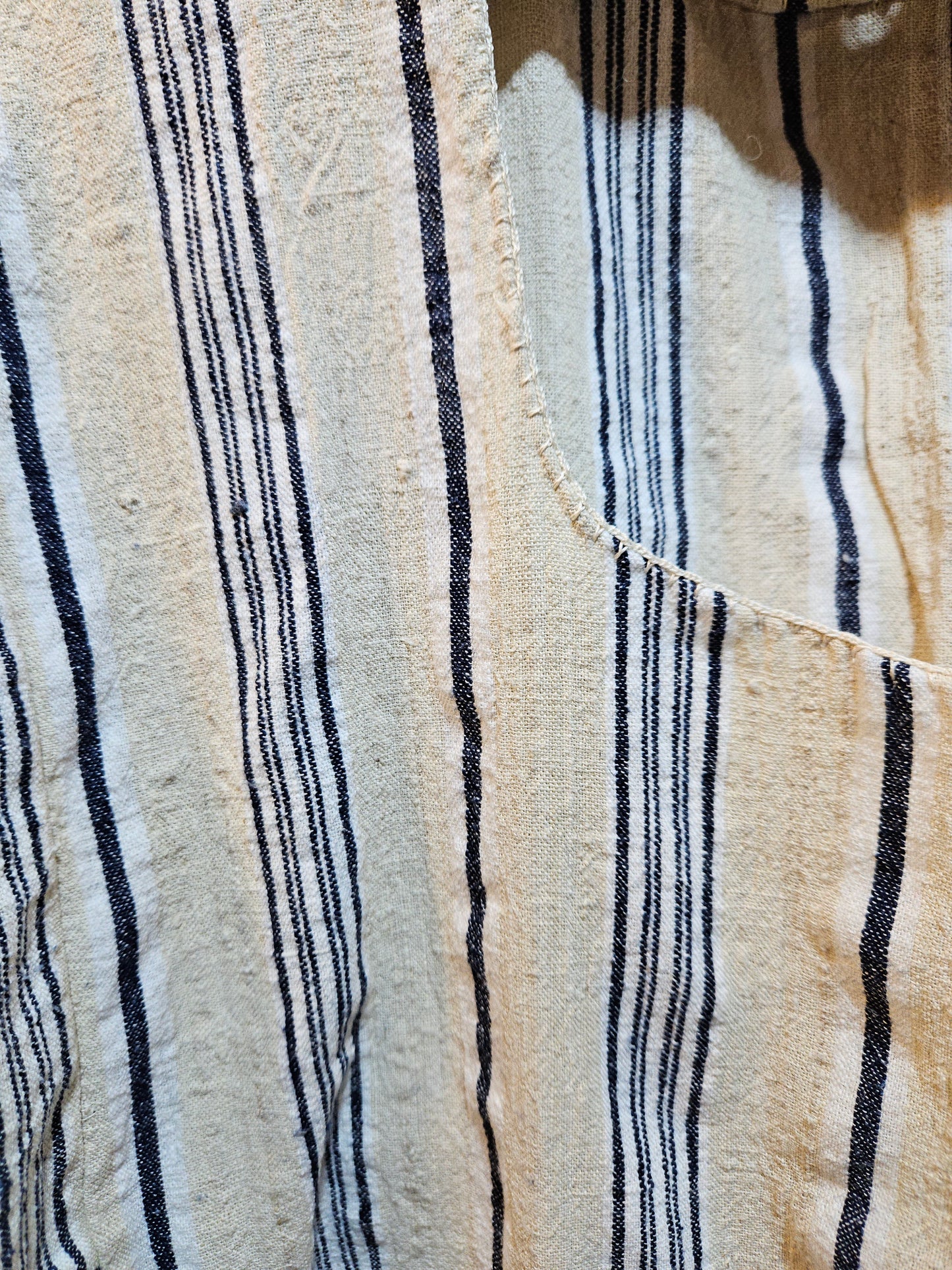 Mavi Çizgili Dokuma Tunik