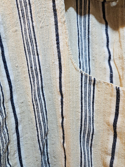 Mavi Çizgili Dokuma Tunik