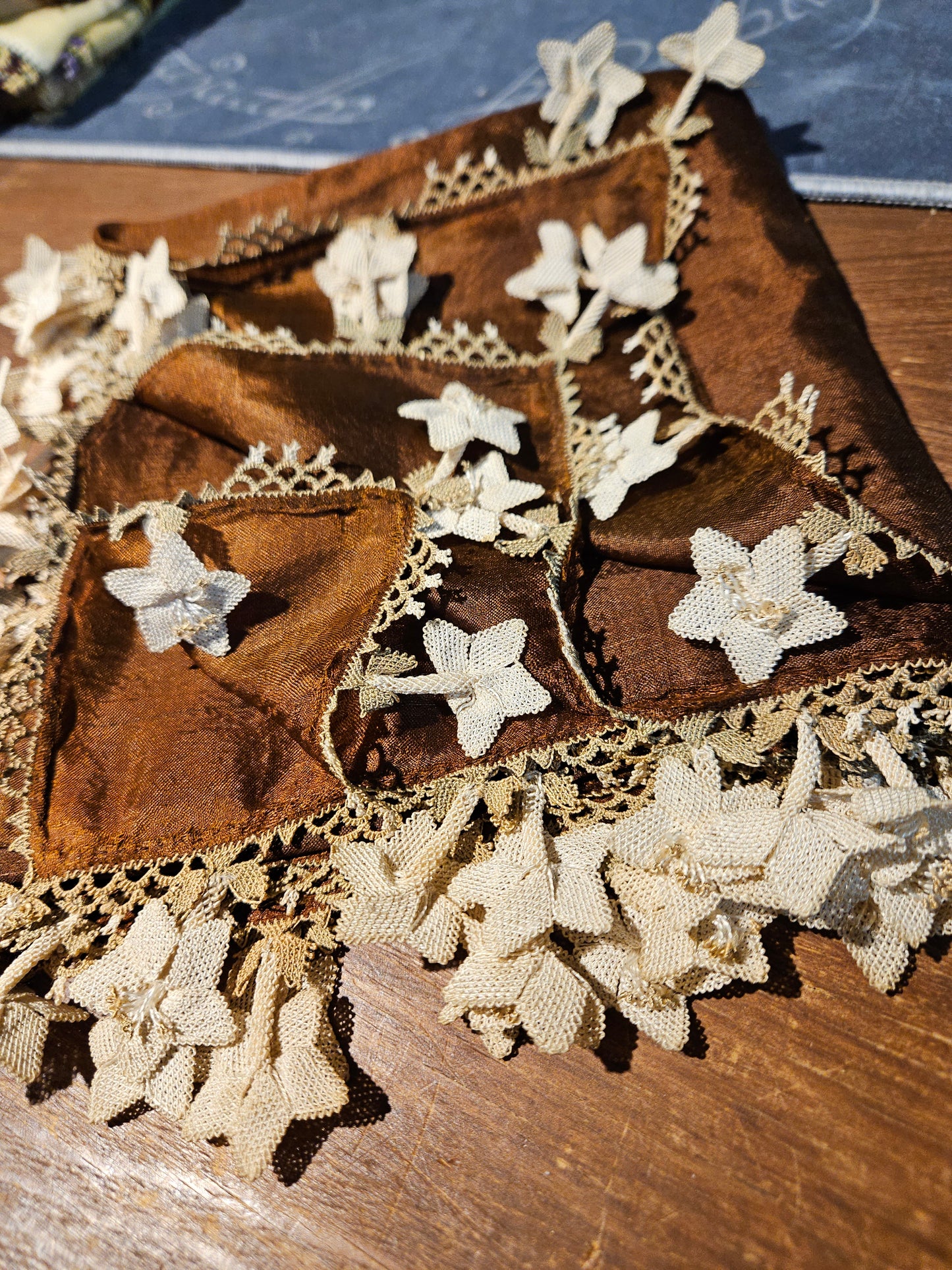 İpek İğne Oyalı Antika Yazma