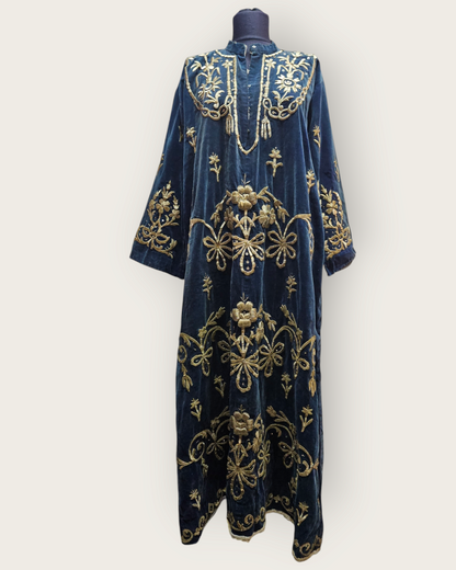 Bindallı Mavi Kaftan