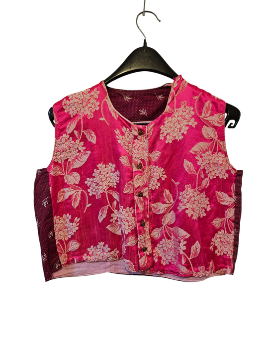 elmasiye kumaş pembe yelek