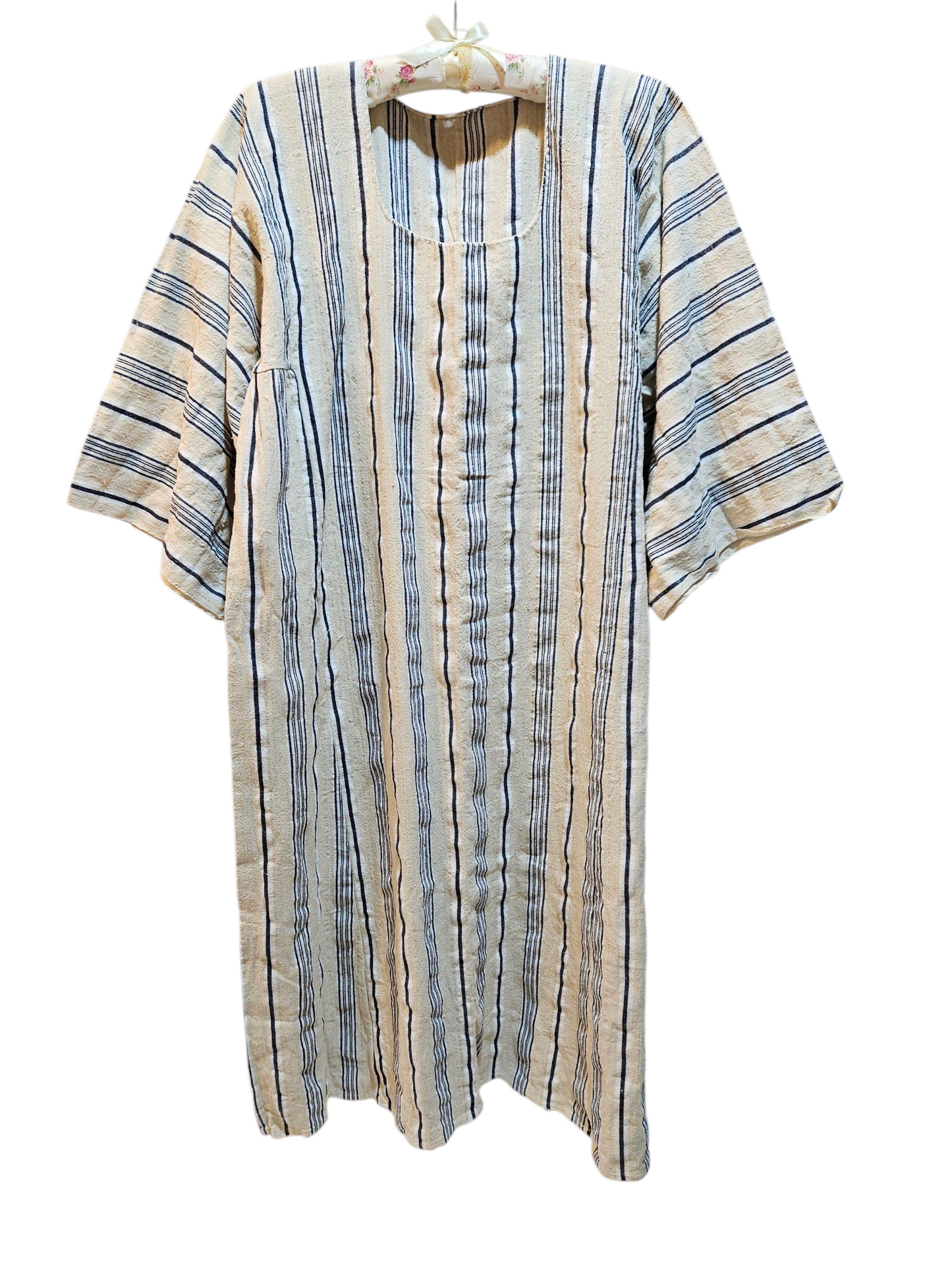 Mavi Çizgili Dokuma Tunik