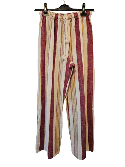 Cotton Coloured with Stripes Pants